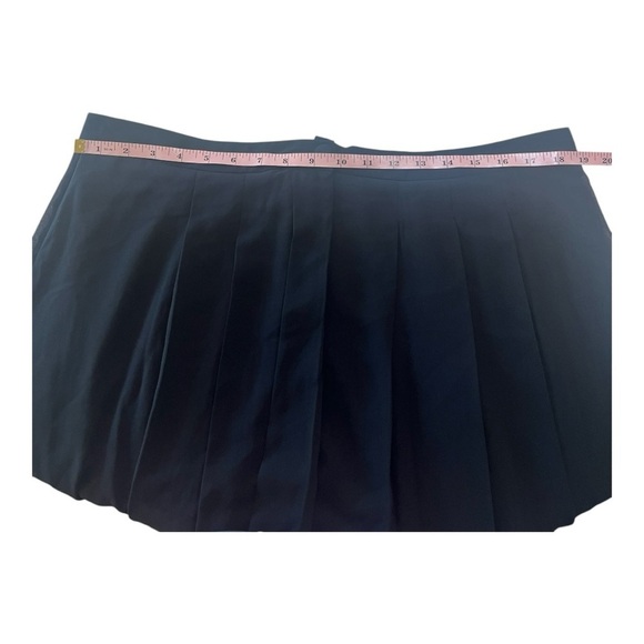 Simply Emma Black Pleated Chiffon Flowy Midi Overlay Lined Skirt Size 2X - Picture 7 of 12